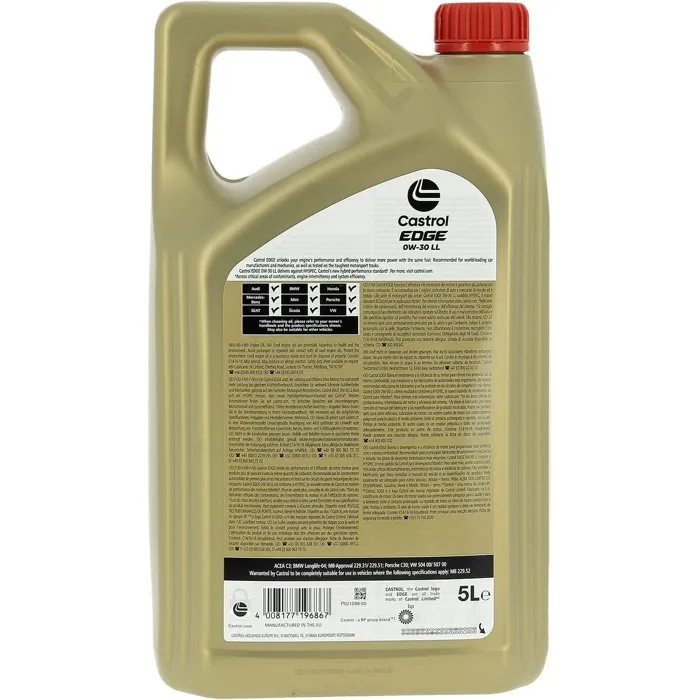 Castrol EDGE 0W-30 LL Aceite de Motor 5L 1