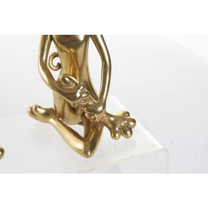 DKD Home Decor Figura Gato Yoga Resina Dorado 12 x 24 x 15 cm (6 Unidades) 2 DKD Home Decor Figura Gato Yoga Resina Dorado 12 x 24 x 15 cm (6 Unidades) 2