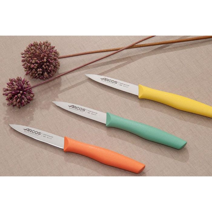 Arcos Cuchillos Mondadores Serie Nova, Blister 3 Unidades, Hoja Acero Inoxidable Nitrum para Pelar Frutas, Mango Ergonómico 1 Arcos Cuchillos Mondadores Serie Nova, Blister 3 Unidades, Hoja Acero Inoxidable Nitrum para Pelar Frutas, Mango Ergonómico 1
