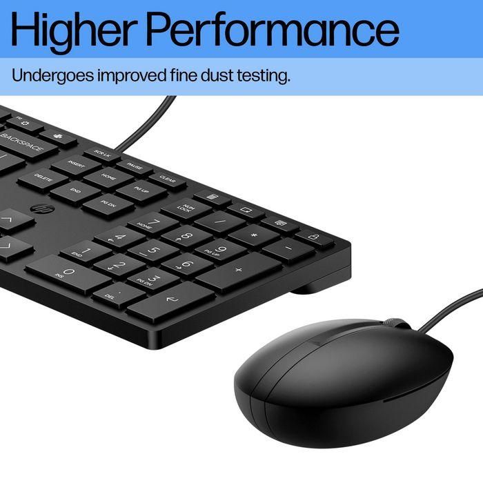 HP 320MK Teclado y Ratón con Cable USB, Set de Escritorio para PC con Distribución Suiza, Fiable y Eficiente para Productividad Diaria 5 HP 320MK Teclado y Ratón con Cable USB, Set de Escritorio para PC con Distribución Suiza, Fiable y Eficiente para Productividad Diaria 5