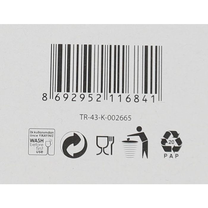 Lav Set 6 Boles Cuadrados 10.5 x 10.5 x 5.7 cm (8 Cajas) 5