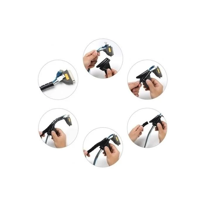 Aisens Organizador De Cable En Espiral Negro 2.0 Metros Diámetro 25 mm 3