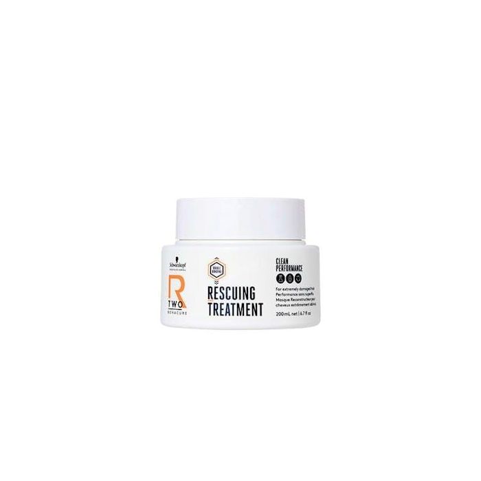 Schwarzkopf BC R-TWO Rescuing Treatment para Cabello Dañado y Químicamente Tratado - Reparador, Hidratante, Brillo - Vegano 200 ml