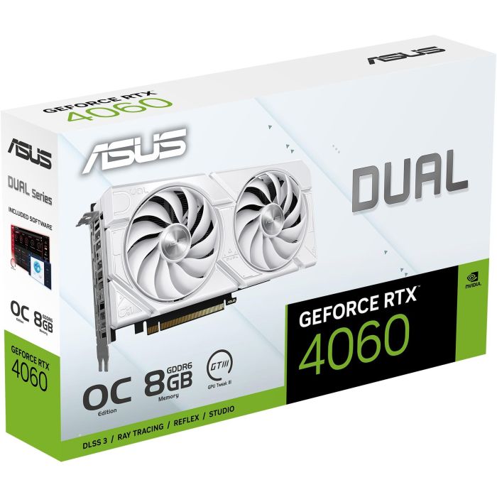 Asus 90YV0JCB-M0NA00 Tarjeta Gráfica Dual GeForce RTX 4060 EVO OC White Edition 8GB GDDR6 DLSS 3 2
