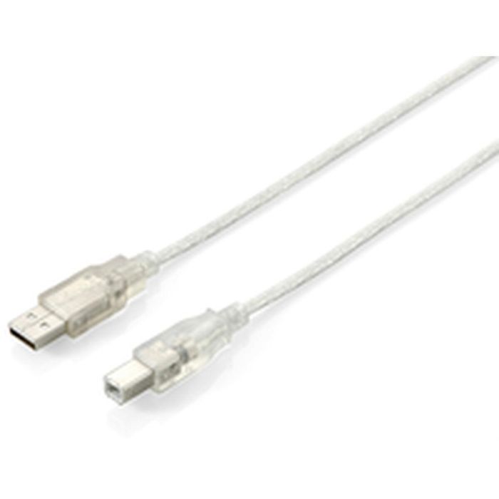 Cable USB 2.0 A a USB B Equip 128652 Plateado 5 m 1 Cable USB 2.0 A a USB B Equip 128652 Plateado 5 m 1