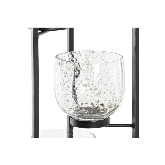 DKD Home Decor Portavela Elegant Negro Transparente Hierro Cristal 18 x 76 x 18 cm 1 DKD Home Decor Portavela Elegant Negro Transparente Hierro Cristal 18 x 76 x 18 cm 1