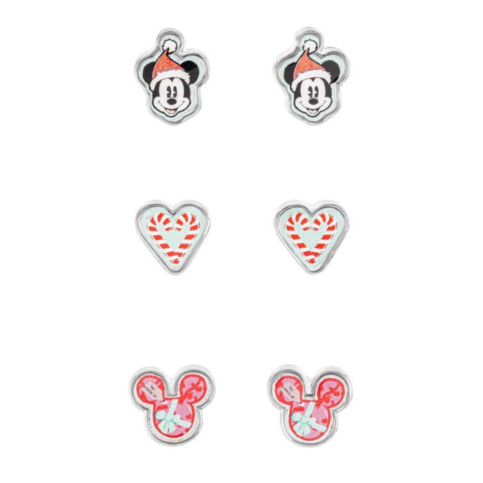 Set 3 Pares de pendientes Navidad Mickey Disney 0 Set 3 Pares de pendientes Navidad Mickey Disney 0