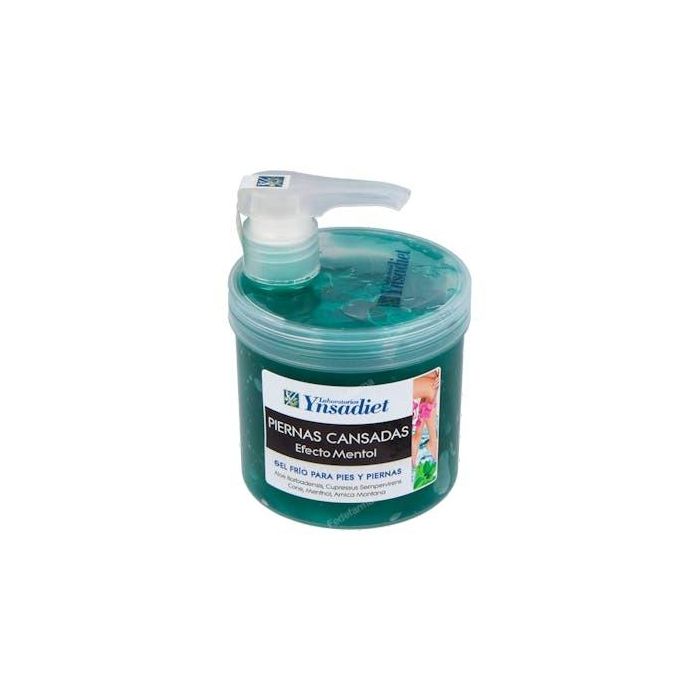 YNSADIET Gel Piernas Cansadas efecto Menthol 500ml con Árnica y Ciprés para alivio y activación circulatoria