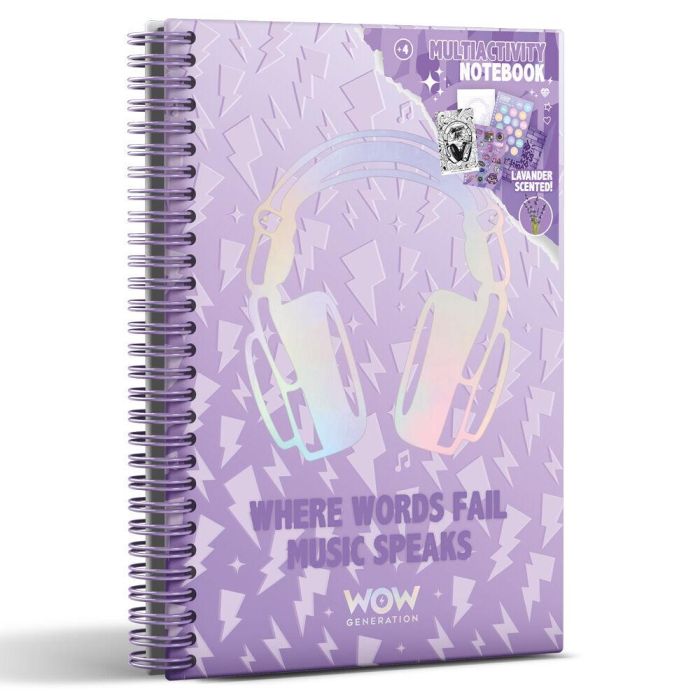 Wow Generation Cuaderno A5 Dj Alana para colorear, pegar, rascar y escribir con aromas