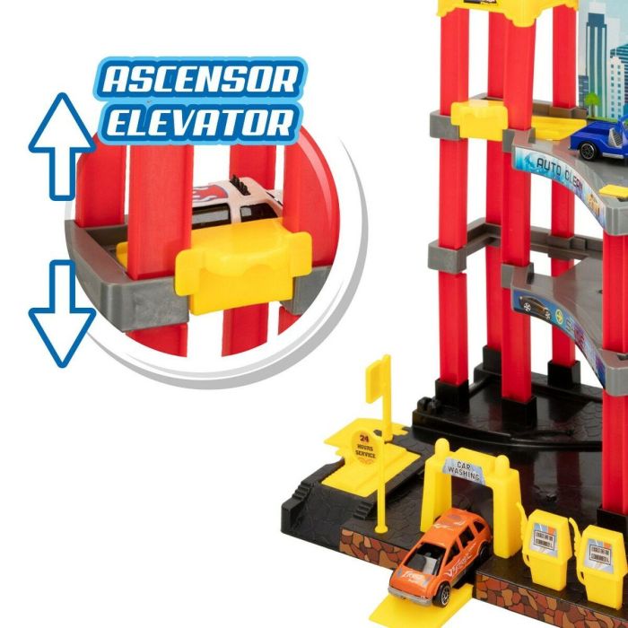Garaje Parking con Vehículos Speed & Go 37 x 29 x 25 cm (4 Unidades) 4 Garaje Parking con Vehículos Speed & Go 37 x 29 x 25 cm (4 Unidades) 4