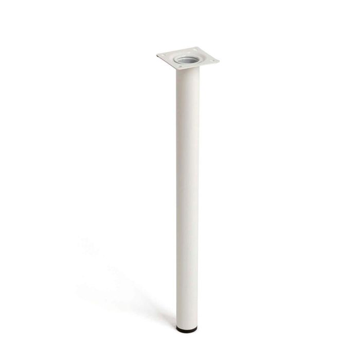 Rei Pata cilíndrica de acero blanco para muebles mod.401g 2-401g.400.01 Ø3x40cm