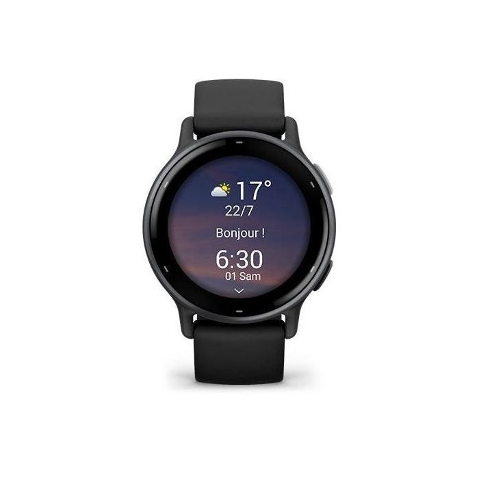 Reloj GPS conectado - GARMIN - Vivoactive 5 - WiFi - 30,4 mm (1.2) - Gris con correa Negra