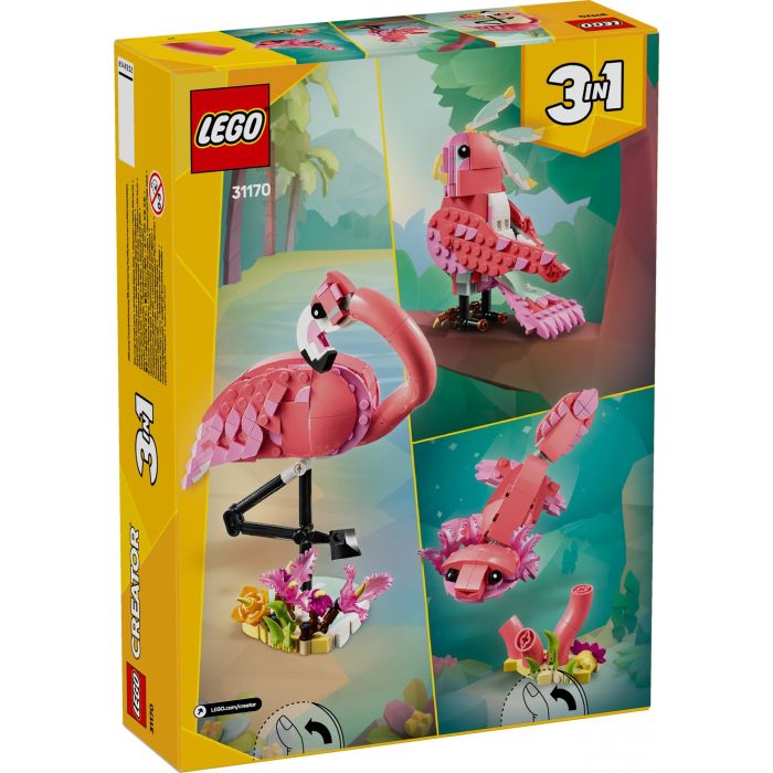LEGO 31170 Creator 3 en 1 Animales Salvajes: Flamenco - Juguete Construcción Niñas +8 años 12 LEGO 31170 Creator 3 en 1 Animales Salvajes: Flamenco - Juguete Construcción Niñas +8 años 12