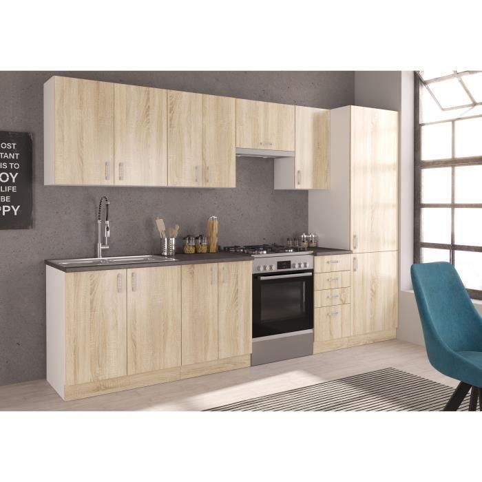 Mueble bajo de cocina SARA - 2 puertas - Decoración roble Sonoma - L60 x P48 x H 82 cm 2 Mueble bajo de cocina SARA - 2 puertas - Decoración roble Sonoma - L60 x P48 x H 82 cm 2