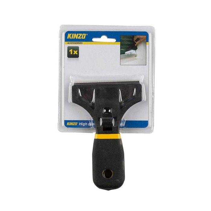 Kinzo Rascador para Vidrio con Cuchilla Metal/PVC Negro 14,5x9,2cm para Vitrocerámicas y Cristales 1