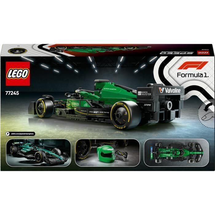 Juego de construccion coche de carreras aston martin aramco formula 1 amr24 lego speed champions 5