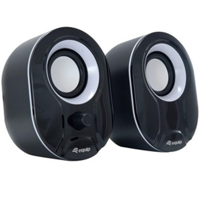 Equip 245333 Altavoces estéreo 2.0 de 6W (3W RMS) para PC/Portátil con Conexión USB y Jack 3.5 mm Negro 0 Equip 245333 Altavoces estéreo 2.0 de 6W (3W RMS) para PC/Portátil con Conexión USB y Jack 3.5 mm Negro 0