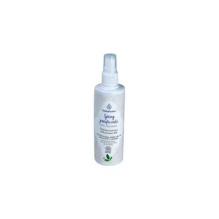 ESENTIAL AROMS Spray Purificante Hidroalcohólico Bio 70% Alcohol Lavanda, Ravintsara y Árbol del Té 100ml