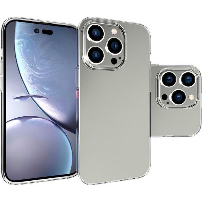 eSTUFF INFINITE VIENNA Funda TPU para iPhone 14 Pro - Transparente - 100% Plástico Reciclado