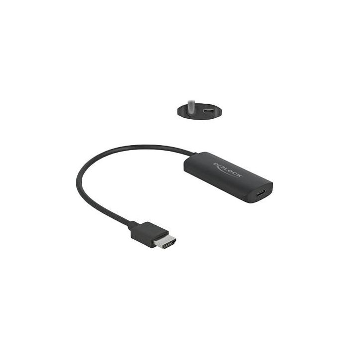 Delock Adaptador HDMI Macho a USB Type-C Hembra (DP Alt Mode) 8K@30Hz HDR10, HDMI-A a USB-C, 0.18m, LT6711GX 3