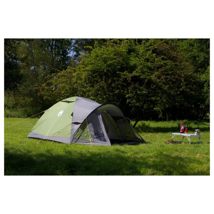 Coleman Darwin 4 Plus Tienda de Campaña Iglú para 4 Personas, 7.8 m², con Vestíbulo, Verde