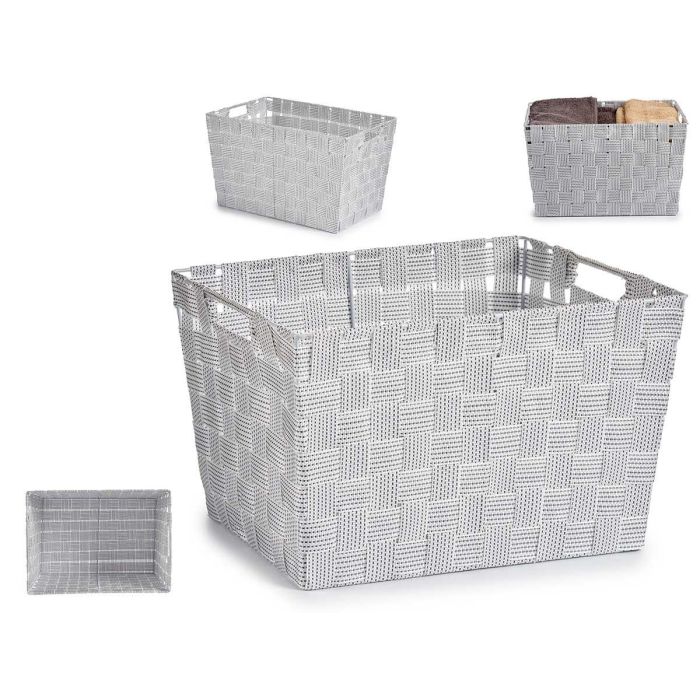 Cesta de Tela Kipit Grande Blanco 35x20x25 cm - Poliéster, 10 litros (12 Unidades) Cesta de Tela Kipit Grande Blanco 35x20x25 cm - Poliéster, 10 litros (12 Unidades)