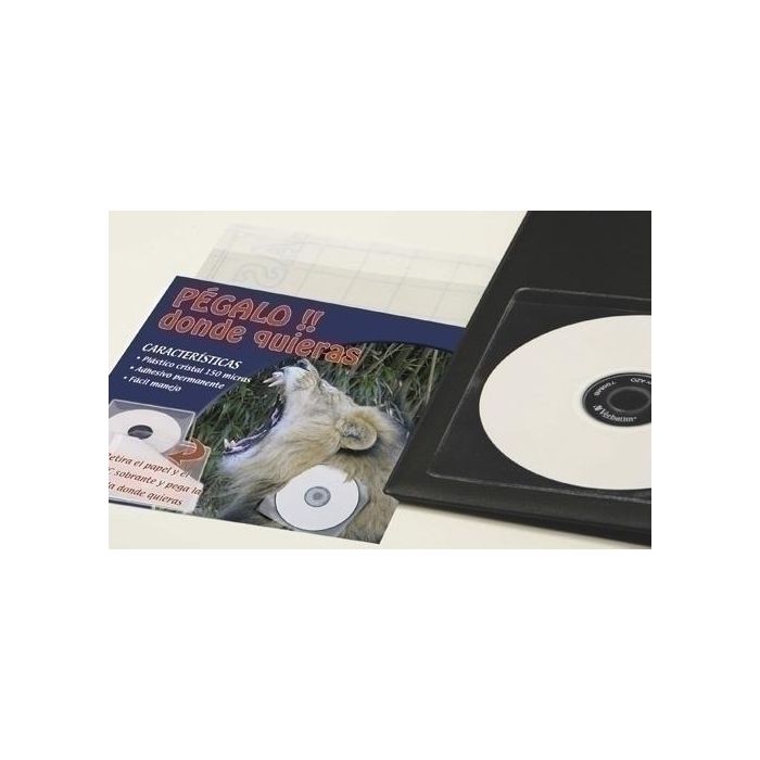 Funda Cd/Dvd Iberplas Pvc 130X130 Adhesiva (140Μ) Paquete De 100