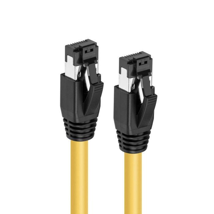 MicroConnect CAT8.1 S/FTP 0,25m Yellow LSZH Shielded Network Cable, AWG 24 1 MicroConnect CAT8.1 S/FTP 0,25m Yellow LSZH Shielded Network Cable, AWG 24 1