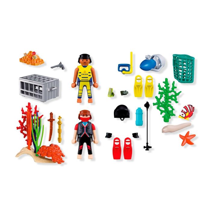 PLAYMOBIL Policía Buzo Con Tesoro City Action Set 72078 - Figuras y Scooter Subacuático para Niños +4 Años, Idioma Español 2 PLAYMOBIL Policía Buzo Con Tesoro City Action Set 72078 - Figuras y Scooter Subacuático para Niños +4 Años, Idioma Español 2