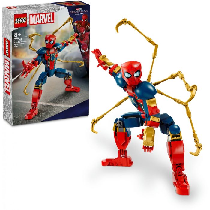 LEGO 76298 Figura para Construir Iron Spider-Man Marvel, Articulada 27 cm, +8 años 12