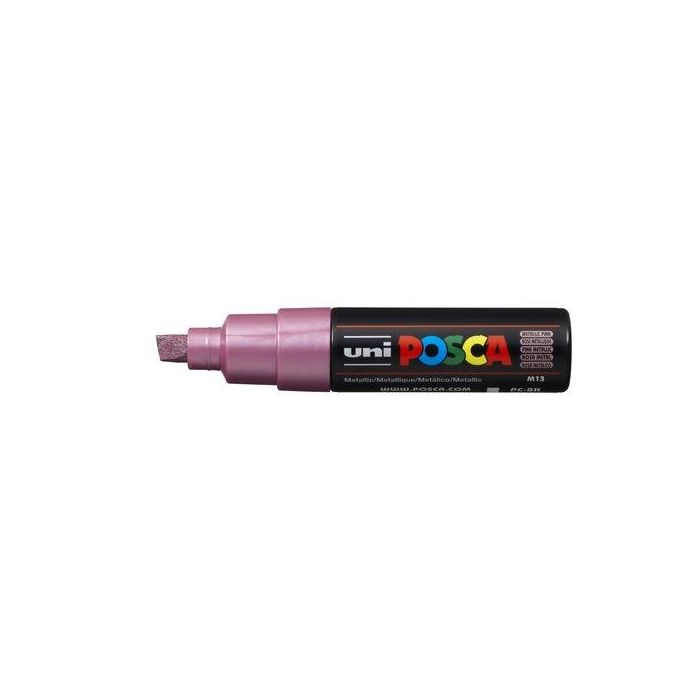 POSCA Marcador PC-8K No Permanente Punta Biselada 8.0 mm Rosa Metálico
