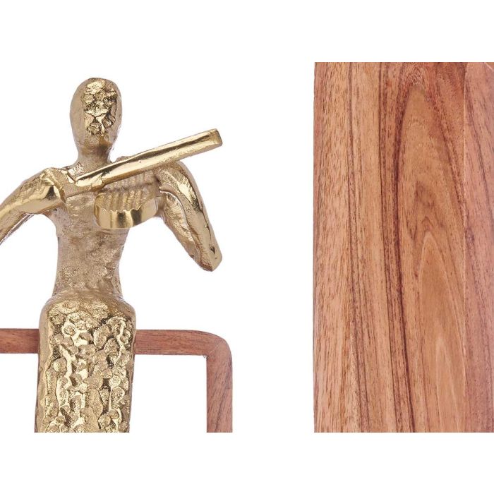 Figura de Metal Violín Oro con Soporte de Madera Giftdecor 13x27x13 cm (6 Unidades) 2 Figura de Metal Violín Oro con Soporte de Madera Giftdecor 13x27x13 cm (6 Unidades) 2