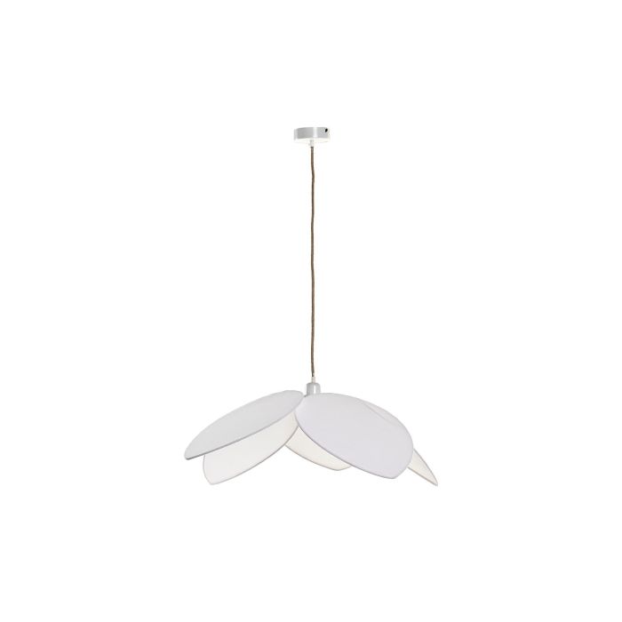 DKD Home Decor Lámpara de Techo Urban de Metal y Lino, Blanca, con 5 Hojas, E27 50W, 70x70x16 cm (Pack de 4 Unidades) 3 DKD Home Decor Lámpara de Techo Urban de Metal y Lino, Blanca, con 5 Hojas, E27 50W, 70x70x16 cm (Pack de 4 Unidades) 3