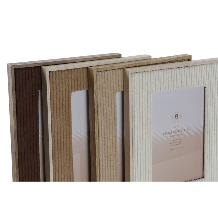 DKD Home Decor Marco de Fotos Moderno 10x15 cm - Pack de 4 Unidades Surtidas en Tonos Beige y Marrón, de Terciopelo y Cristal 2 DKD Home Decor Marco de Fotos Moderno 10x15 cm - Pack de 4 Unidades Surtidas en Tonos Beige y Marrón, de Terciopelo y Cristal 2