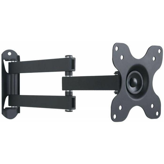Techly Soporte de pared para TV LED LCD 13-30" Full-Motion Negro, brazo universal articulado para casa y oficina