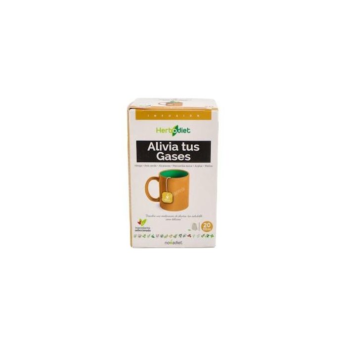 NOVADIET Herbodiet Infusión Alivia Tus Gases 20 filtros para bienestar digestivo
