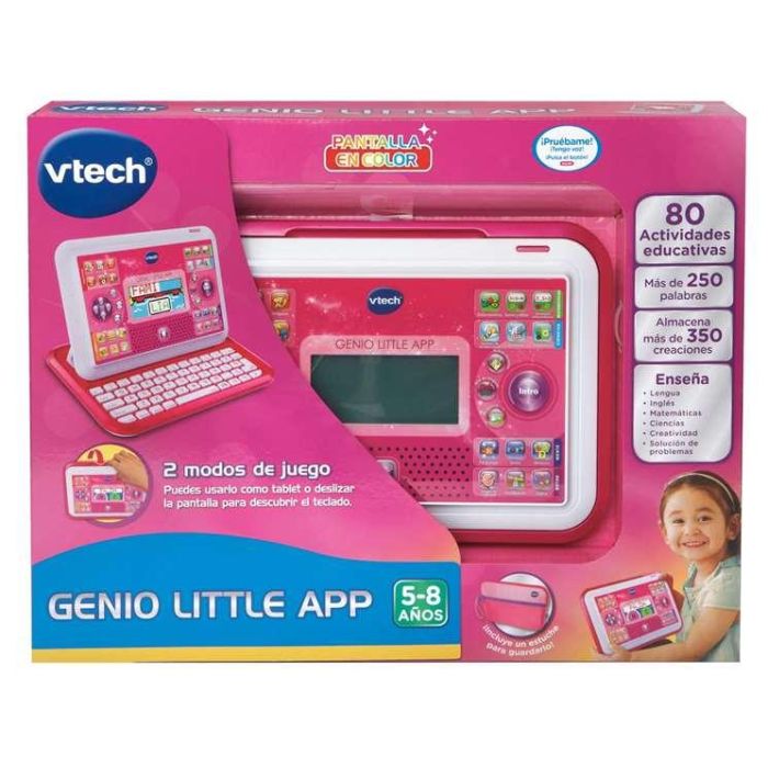 Ordenador genio little app con pantalla color rosa y 80 actividades 18,4x26,3x4 cm 11