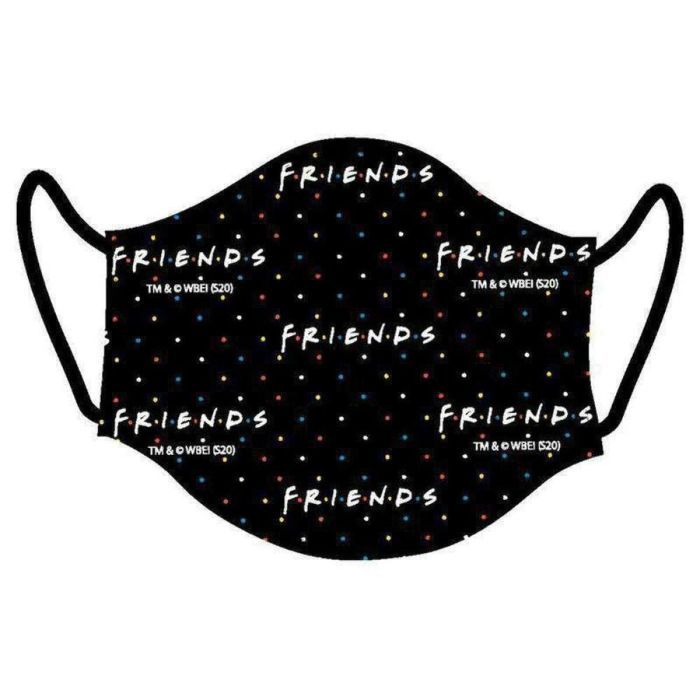 Mascarilla Higiénica de Tela Reutilizable Friends black 1 Mascarilla Higiénica de Tela Reutilizable Friends black 1