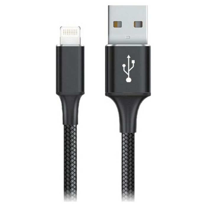 Cable USB a Lightning Goms Negro 2 m Cable USB a Lightning Goms Negro 2 m