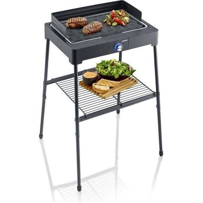 SEVERIN - PG8568 - Barbacoa Eléctrica Independiente, 2200 W, Parrilla de Aluminio Fundido, Bandeja de Agua Reductora de Humo y Olores, No SEVERIN - PG8568 - Barbacoa Eléctrica Independiente, 2200 W, Parrilla de Aluminio Fundido, Bandeja de Agua Reductora de Humo y Olores, No