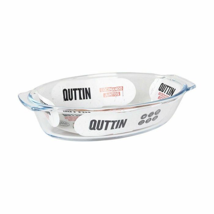 Fuente de Cocina Quttin 725 ml Vidrio Ovalado (6 Unidades) 2