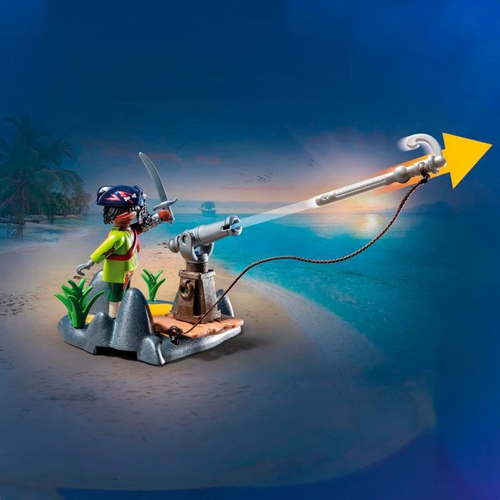 Playmobil Batalla Con El Cangrejo Gigante Set 71532 Pirates Con Cañón y Pinza +4 Años