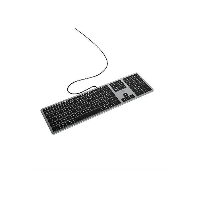 MOBILITY LAB Teclado DesignTouch con Cable para MAC Space Grey QWERTY 1.5m 2