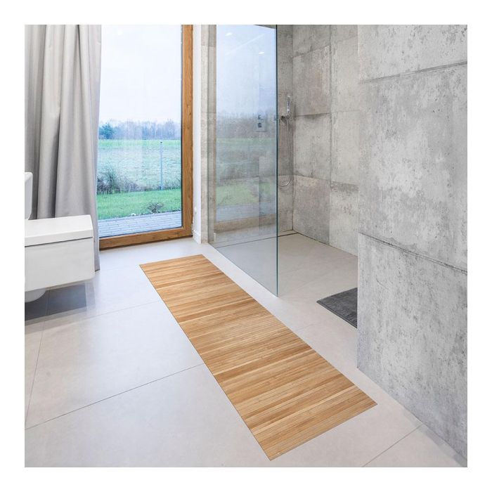 Bamboo Cool Alfombra de bambú 140x200cm, antideslizante, natural, para interior/exterior 2 Bamboo Cool Alfombra de bambú 140x200cm, antideslizante, natural, para interior/exterior 2