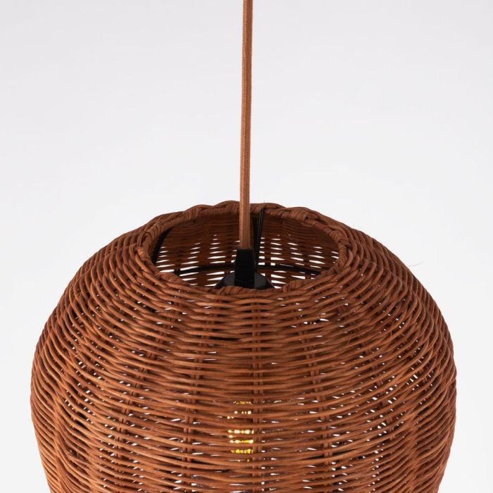 Lámpara Colgante Gusau Ratán Natural SKD-P80052. Estilo Boho Chic, Casquillo E27. Crea Ambiente Cálido, Neutro o Frío. 2