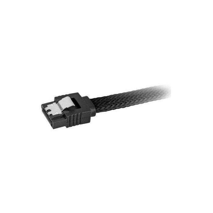 Sharkoon Cable SATA III con funda 0.45m negro - Conectores SATA 7-pin Macho/Macho, Velocidad 6 Gbit/s