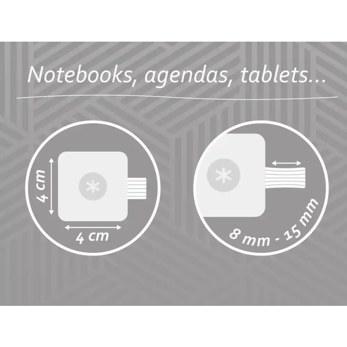Antartik Portabolígrafo Autoadhesivo para Cuaderno, Agenda y Tablet hasta 15mm Grosor, Gris y Turquesa 3 Antartik Portabolígrafo Autoadhesivo para Cuaderno, Agenda y Tablet hasta 15mm Grosor, Gris y Turquesa 3