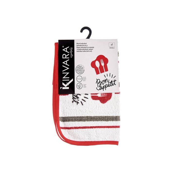 Kinvara Mantel Individual Rizo Bon Appetit 33 x 48 cm (0.3 cm grosor) Poliéster/Algodón (Set de 24) 2 Kinvara Mantel Individual Rizo Bon Appetit 33 x 48 cm (0.3 cm grosor) Poliéster/Algodón (Set de 24) 2