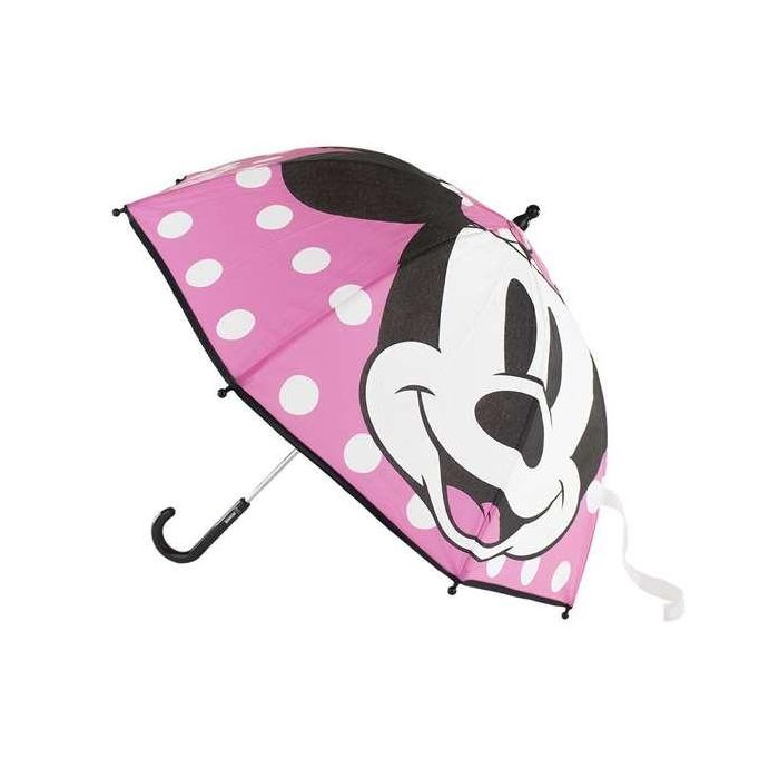 Cerdá Paraguas de Mano con Diseño de Minnie Mouse, Fabricado en Material 100% EVA. Color Rosa, Recomendado para Niños de 3 a 12 años.