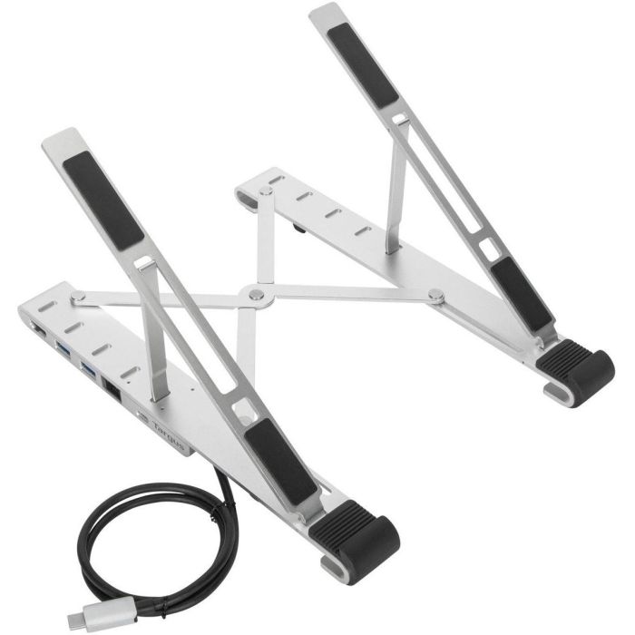 Targus Soporte Portátil con Dock Multi-puerto USB-C para Laptop, PD 100W, Plegable, Aluminio, 4K, Ajustable 6
